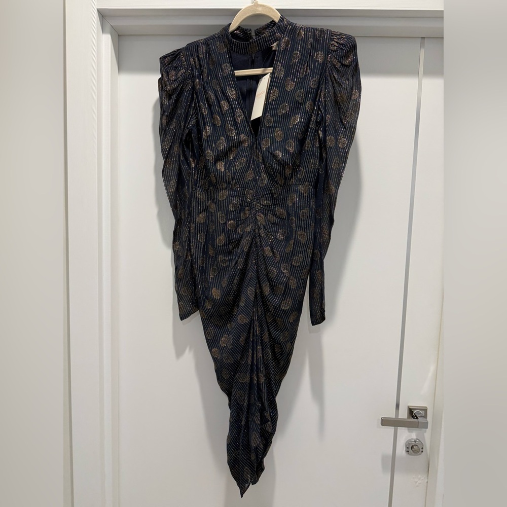 Rococo Sand Elegant Black and Gold Women's Dress